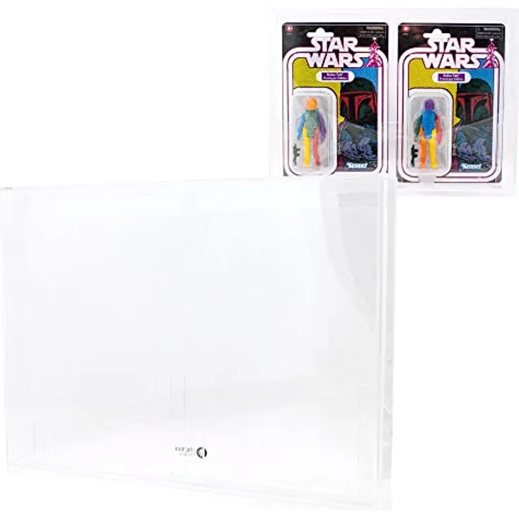 Morax 3x Stavo Twin Acryl Aufbewahrungsbox für Spielfiguren, UV-geschützt, für 2 Star Wars Reaction Figuren, transparent