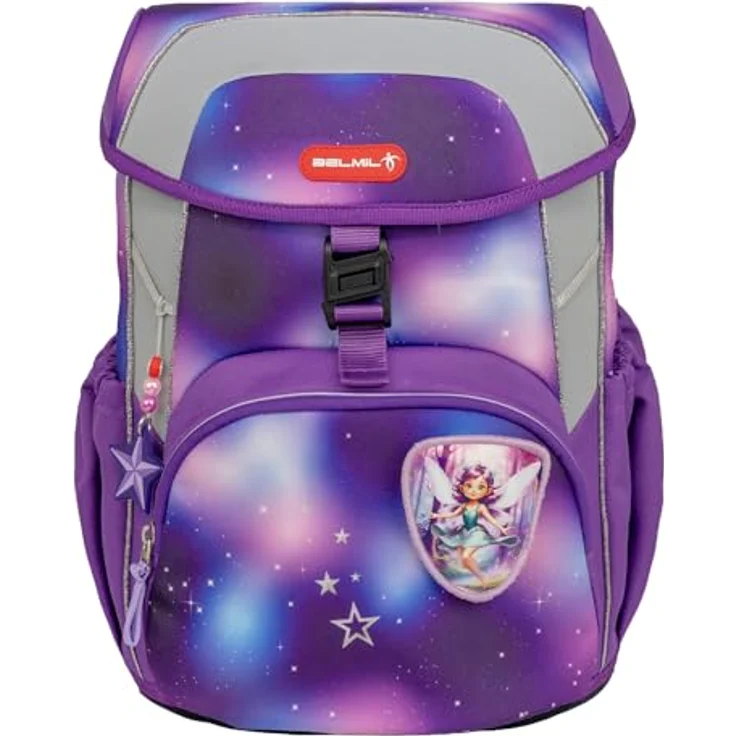 Belmil Maxi Schulranzen Set 5-teilig mit Brustgurt (405-83/AG/S) (Shining Fairy), Leichter wasserabweisender Schulranzen für Grundschüler, 22 L, ergonomisch designiert – Bild 4