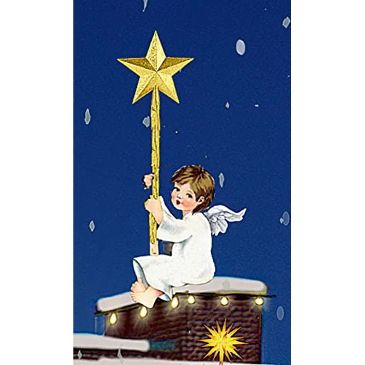 Sonstige Verlage Wand-Adventskalender - Willkommen im Weihnachtshaus, dekorativ mit Glitter und Schleifenband, 24 Türchen – Bild 2