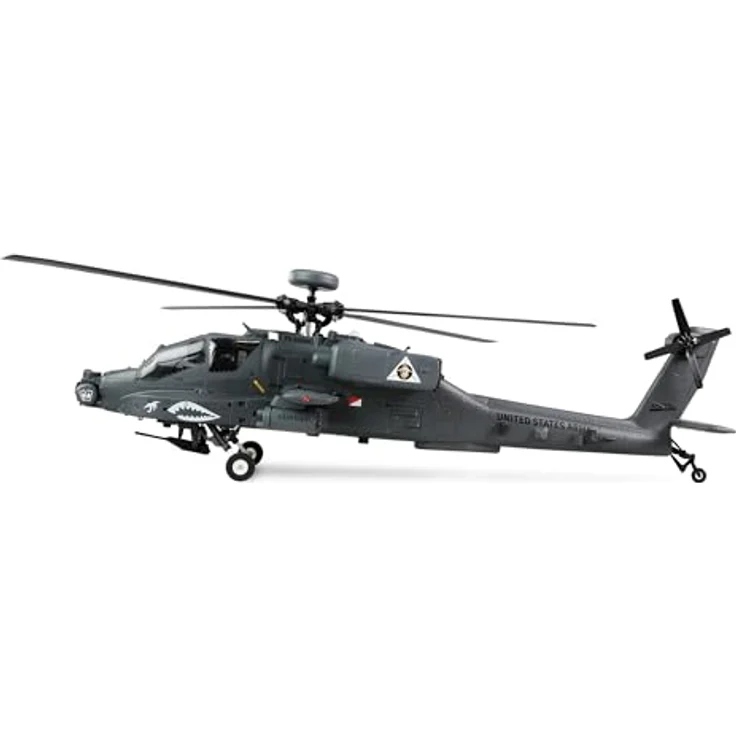 Amewi Apache AH-64D, ferngesteuerter Hubschrauber mit GPS, digitalen Metallgetrieben und automatischen Flugmanövern, RTF-Set – Bild 4