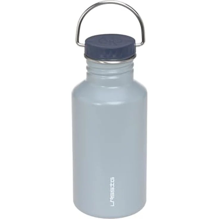 LÄSSIG Trinkflasche Edelstahlflasche BPA-frei 500ml Kinder Kita Kindergarten auslaufsicher mit Sporttrinkverschluss hellblau – Bild 4