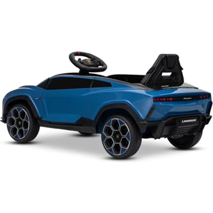 Beneo Elektrisches Ride-on-Auto Lamborghini Lanzador 12V, lizenziert, blau, mit Lithiumbatterie, LED-Beleuchtung, 2,4-GHz-Fernbedienung, MP3-Player und breitem Sitz – Bild 8