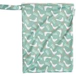 avo + cado Nasstasche UNO (M), Wasser- und geruchsdicht, 29 x 40 cm, schwimmbeutel, wäschebeutel, windelbeutel, kulturbeutel (gemustert, Gänse)