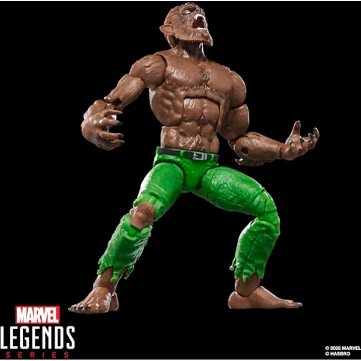 Marvel Press Marvel Legends Series Werewolf by Night Action-Figur, 15 cm, mit 2 Build-A-Figure Elementen und über 20 Bewegungspunkten – Bild 5