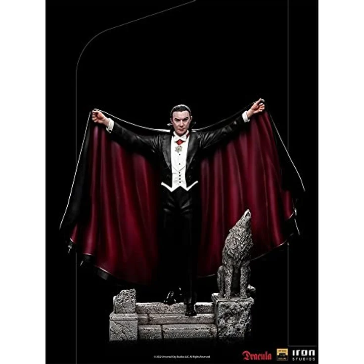 Iron Studios Universal Monsters Deluxe Art Scale Statue 1/10 Dracula, detailreiche Resin-Figur mit Diorama-Podest und heulendem Wolf, 22 cm, IS12902 – Bild 7