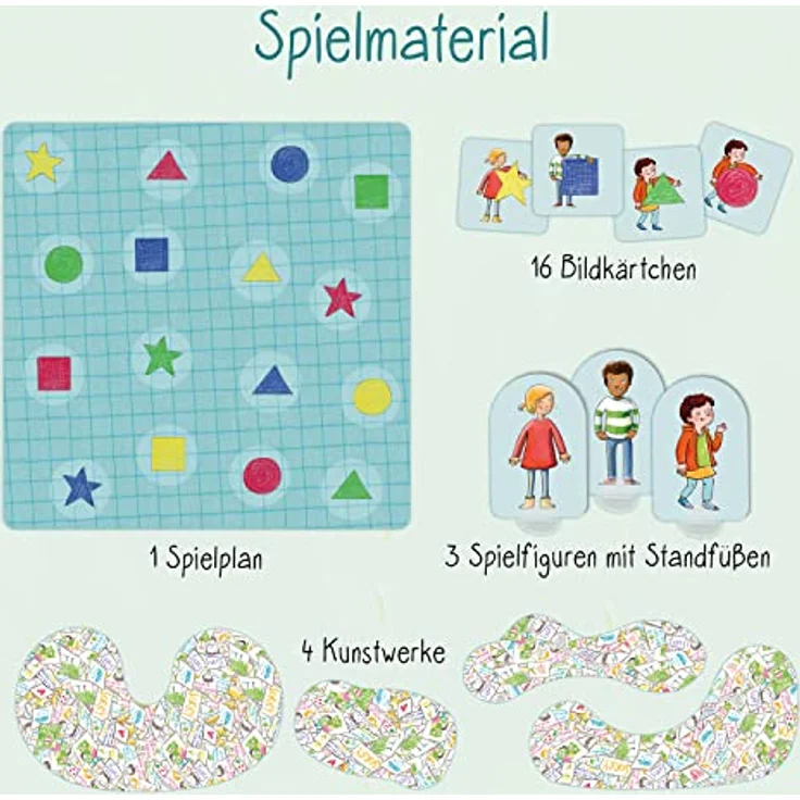 KOSMOS 683580 Das kleine Wir Spiel, Kinderspiel, für 2-4 Kinder ab 4 Jahren, Mitbringsel Geschenk zum Kindergeburtstag, gemeinsam Aufgaben lösen, Formen und Farben Finden – Bild 3