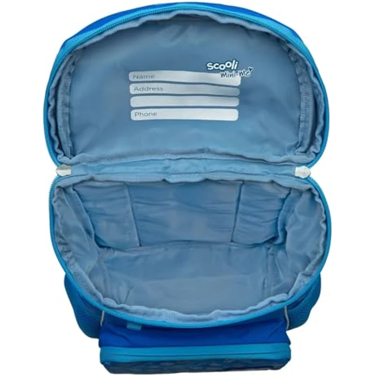 Scooli Mini-Me Kindergartenrucksack, Danny Dog, ergonomisch, blau, mit viel Stauraum für Brotdose und Trinkflasche – Bild 4