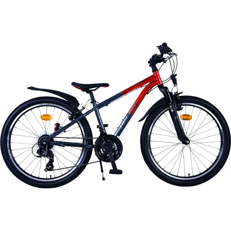 T&Y Trade Mountainbike 24 Zoll Kinder Jugend MTB Fahrrad XC Rot 22561, 21 Gang Shimano, Kettenschaltung, Federgabel, Licht, Schutzbleche