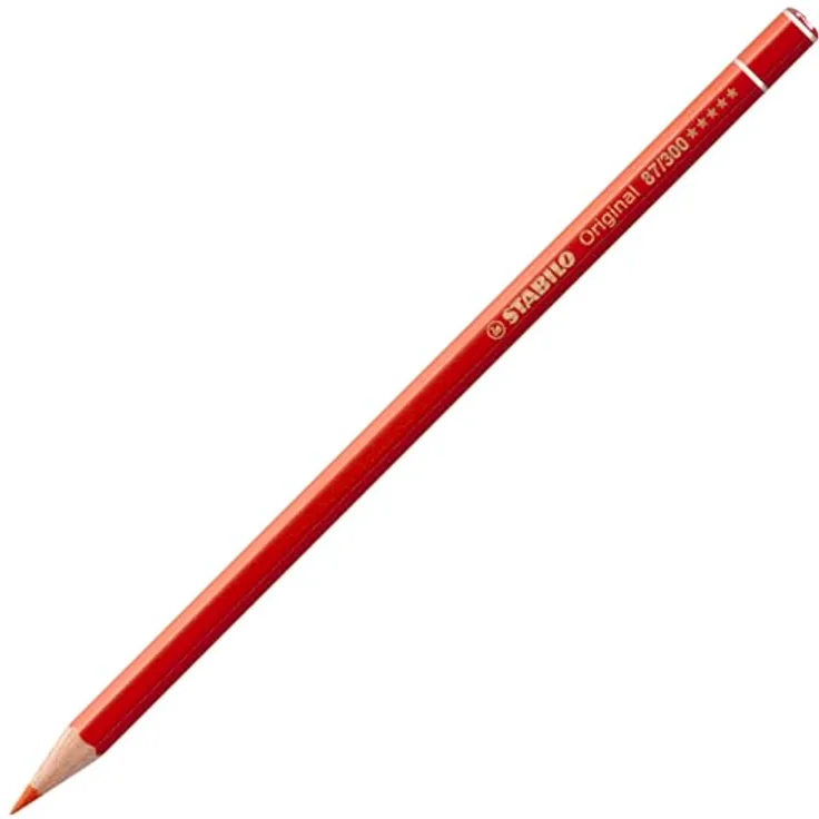 STABILO Buntstift STABILO Original, permanentrot, hochelastische bruchsichere Mine, sechskantiger Schaft, 2,5 mm Stärke – Bild 1