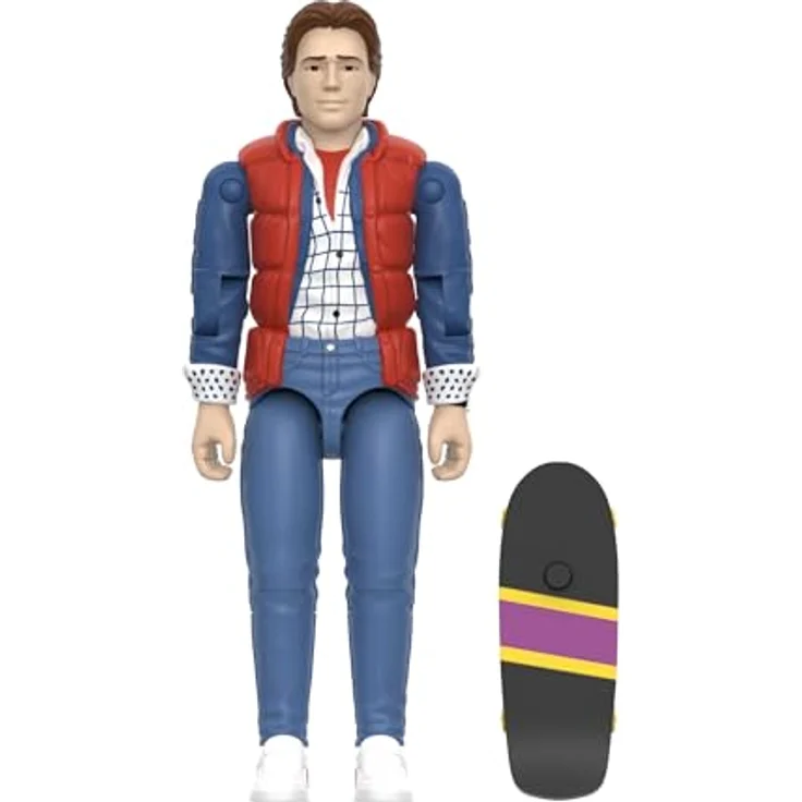 Super7 Zurück in die Zukunft ReAction+ Actionfigur Wave 01 Marty McFly '85, Retro-Style mit 12 Gelenkpunkten – Bild 2