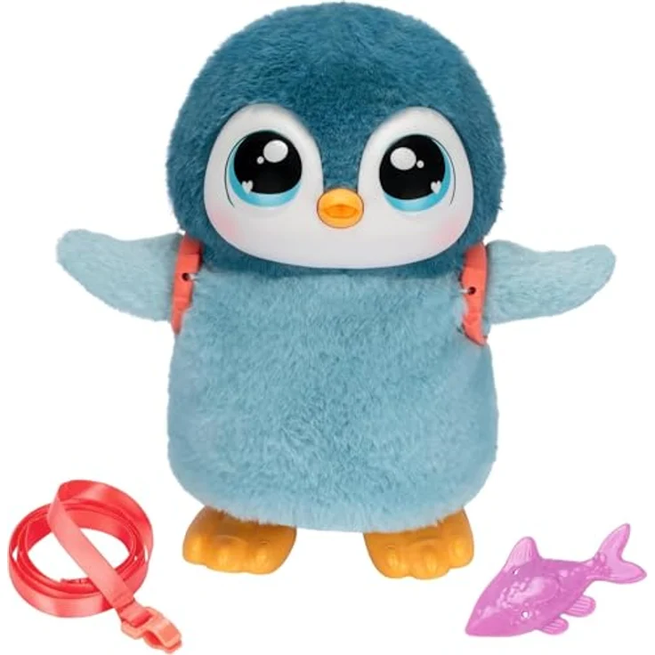 Moose Plüschfigur Little Live Pets: My Pet Penguin, interaktiver Baby-Pinguin mit mehr als 25 Geräuschen und fütterbaren Snacks – Bild 2
