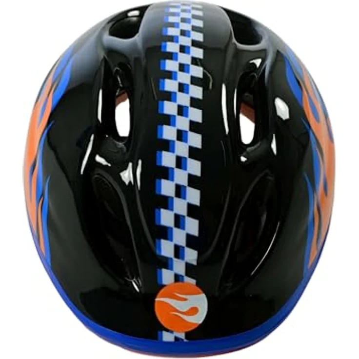 Volare Hot Wheels Fahrradhelm Kinder 3 Jahre Gr. 52-56 | Leicht 220g | TÜV/GS & CE EN 1078 Zertifizierung | Verstellbare Passform | Ultraleicht & Höchster Tragekomfort | Kinderleichte Bedienung | Vielseitig einsetzbar, Blau – Bild 2