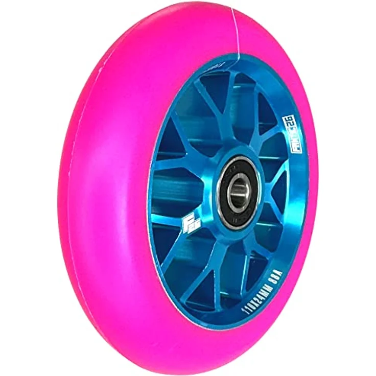 Fantic26 Spy7 Stunt-Scooter Rolle 110mm Abec11 Türkis/Pu Pink – Bild 3