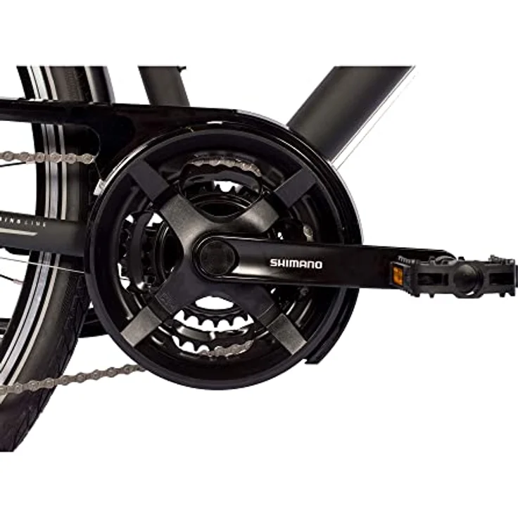 Airtracks Herren Trekking Fahrrad 28 Zoll Trekkingbike TR.2820 Trekkingrad City Bike 24 Gang Shimano ACERA RD-T3000 Kettenschaltung Nabendynamo Schwarz Matt - Herren 60cm Körpergröße 185-195 cm – Bild 3