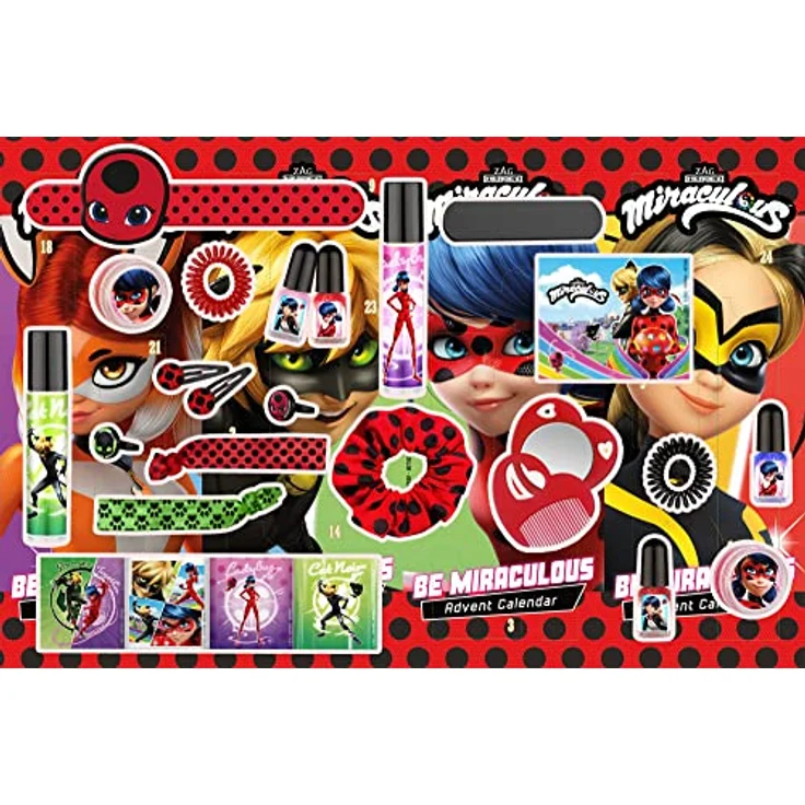 Miraculous - Ladybug Adventskalender "Be Miraculous" - Weihnachtskalender mit Beauty-Überraschungen, vegan und cruelty free, bunt – Bild 5