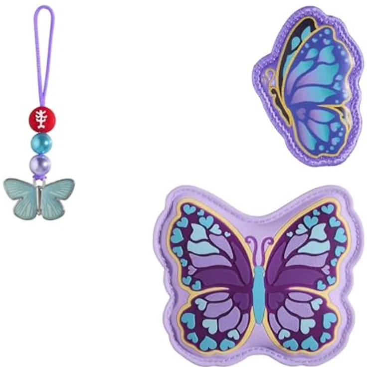 Step by Step Cloud Flash „Butterfly Luna“ Schulranzen-Set, 5-teilig, rosa, ergonomisch mit Reflektoren, höhenverstellbar, 19L, inkl. Schulranzen, Schlampermäppchen, Sportbeutel und bestücktem Mäppchen. – Bild 2