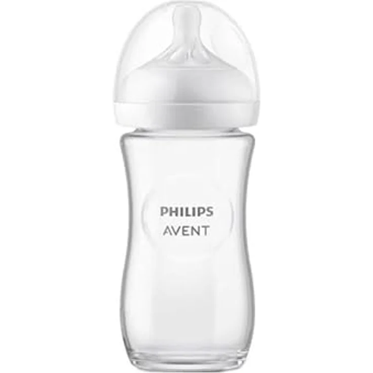 Philips Avent Babyflasche Natural Response aus Glas – Babyflasche, 240 ml, BPA-frei, für Neugeborene ab 1 Monat (Modell SCY933/01) – Bild 5