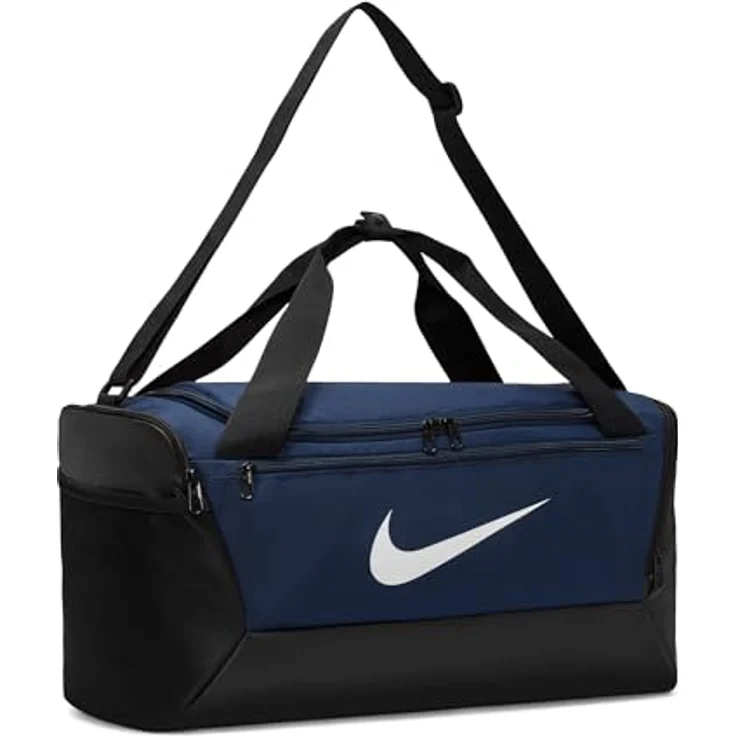 Nike Sporttasche NK BRSLA S DUFF - 9.5 (41L), Schwarz, belüftetes Seitenfach, verstellbarer Schulterträger – Bild 4