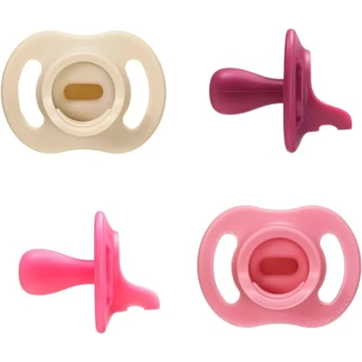 Tommee Tippee Ultraleichter StayPut Schnuller, 6-18 Monate, 4er Pack, einteiliges Silikondesign, kieferorthopädisch