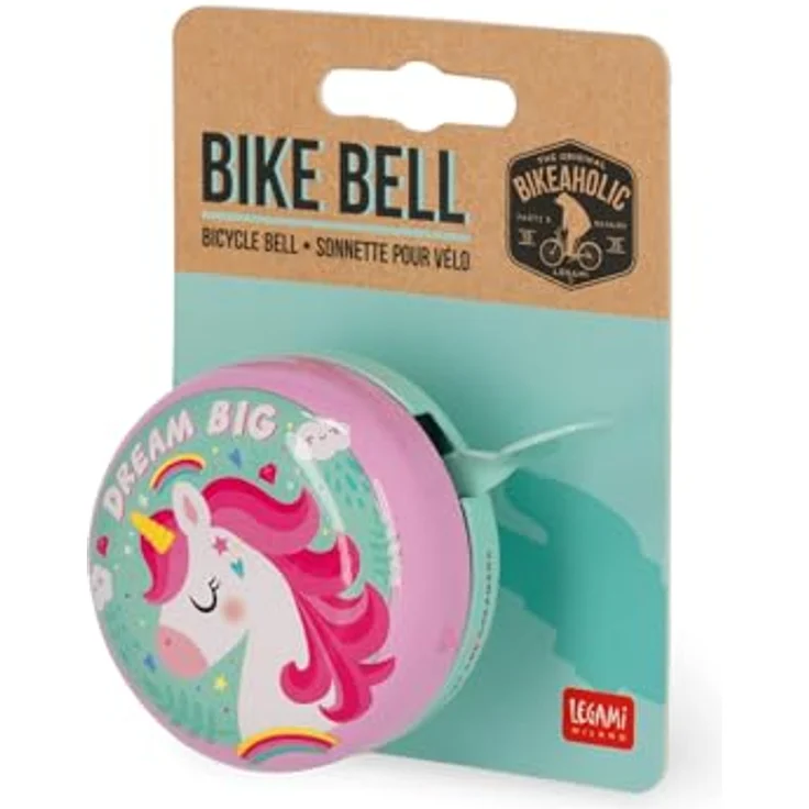 LEGAMI Legami Fahrradklingel - Bike Bell, Fahrradhupe für Kinder, langlebig, Einhorn-Motiv, Einheitsgröße, Metall, Unicorn-Thema – Bild 3