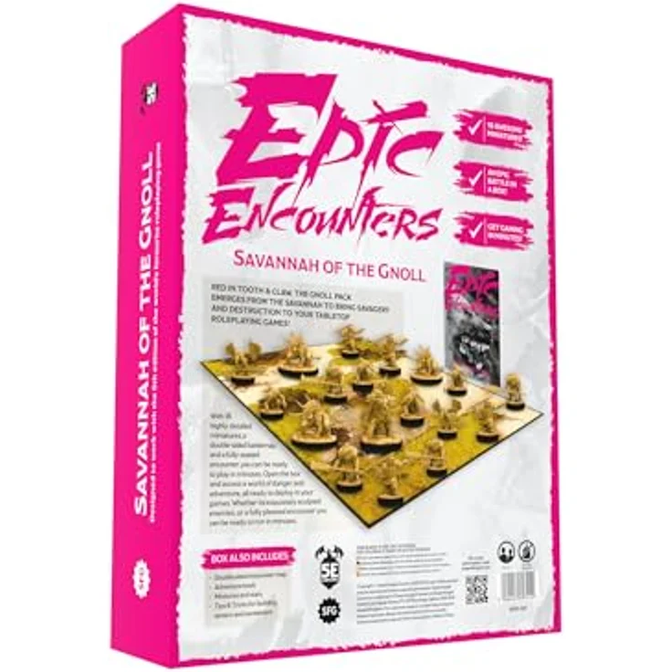 Steamforged Games Epische Begegnungen - Savanne des Gnoll Pack, Tabletop-Spiel Zubehör mit Minis, Karte, Tokens und Abenteuer für Rollenspielkampagnen – Bild 3