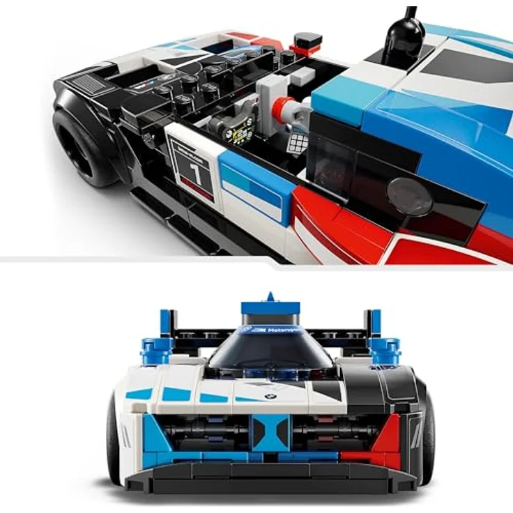 LEGO Speed Champions BMW M4 GT3 & BMW M Hybrid V8 Rennwagen Auto-Spielzeug mit 2 baubaren Modellautos und 2 Rennfahrer-Minifiguren, Geschenk für Jungs, Mädchen und Autofans ab 9 Jahren 76922 – Bild 5