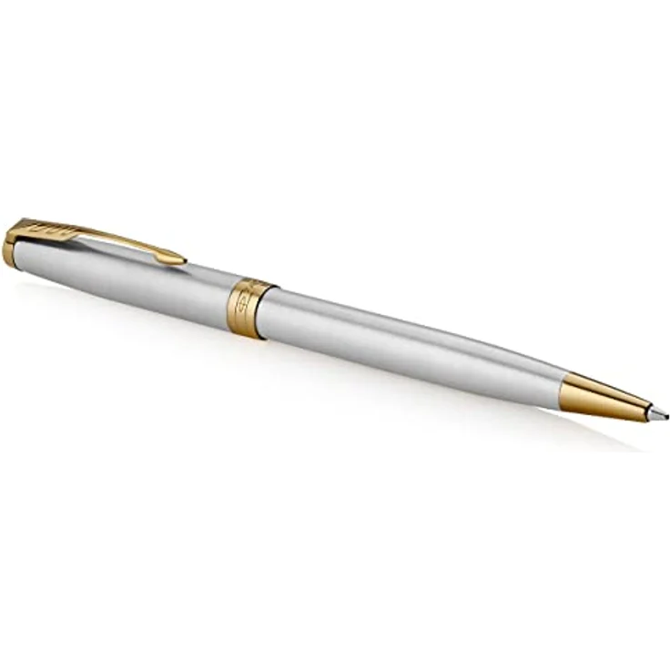 Parker Pen Sonnet, eleganter Schreibstift im Ciselé-Muster, Gold und Silber – Bild 4