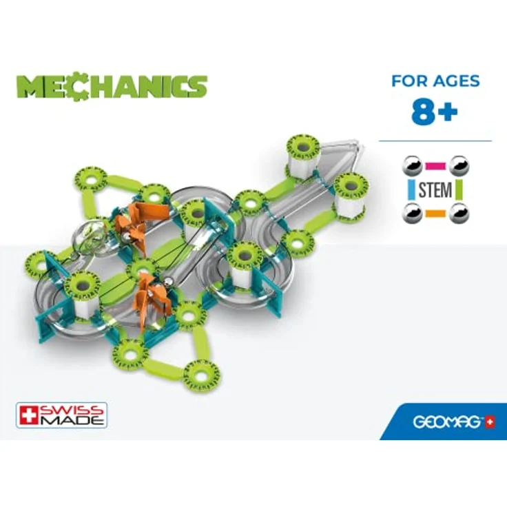 Geomag Mechanik & Schwerkraft Starter-Set 153 Stück, Magnetische Konstruktionen, Recycelter Kunststoff – Bild 4