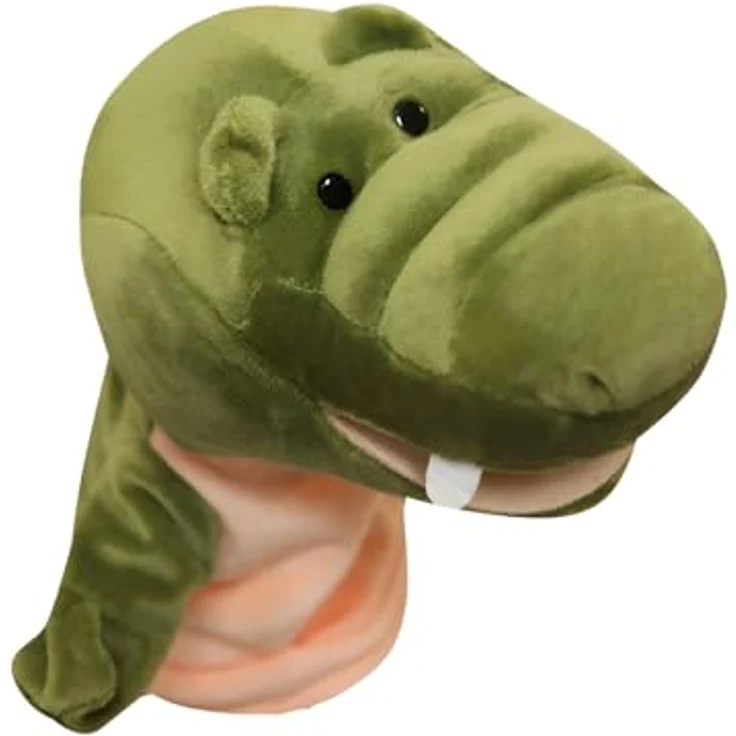 LOMTRATS Tierhandpuppen-Set, 5 Stück Wolf, Tiger, Löwe, Affe mit beweglichen Mündern, ideal für Geschichtenerzählen und Vorschulunterricht, ca. 25 cm groß – Bild 1