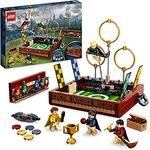 LEGO 76416 Harry Potter Quidditch Koffer, Spielzeug Set zum Bauen, Solo- oder 2-Spieler, 3 Verschiedene Quidditch-Spiele mit Draco Malfoy und Cedric Diggory Minifiguren, Hausbanner & Goldenem Schnatz