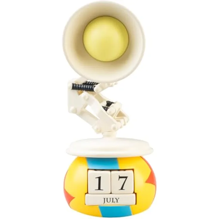 Grupo Erik Pixar 3D Ewiger Kalender "Die kleine Lampe", Tischkalender aus hochwertigem Resin mit austauschbaren Blöcken, 9 x 9 x 19 cm
