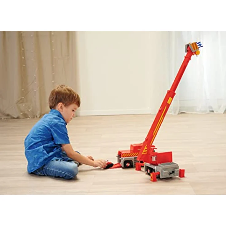 Simba Feuerwehrmann Sam Rescue Crane Set, 50 cm Kran mit 2-in-1 Funktion, inkl. Sam-Figur und Radar-Hund, 360° drehbar, Wasserkanone und Geräuschfunktion – Bild 3