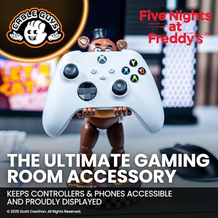 exquisite gaming Five Nights At Freddy's Cable Guys Lade-Halter Freddy, Sammelfigur im detailgetreuen Design für Smartphones, Controller und mehr, offiziell lizenziert – Bild 2