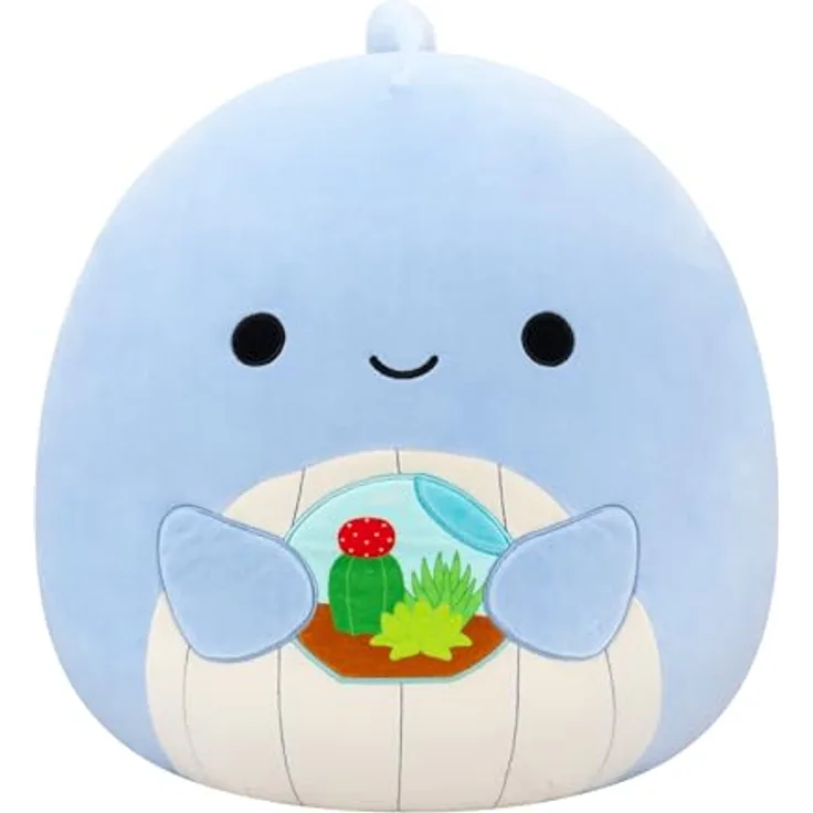 Squishmallows SQCR07699 - Samir der hellblaue Wal 40 cm, ultraweiches offizielles Plüsch Kuscheltier