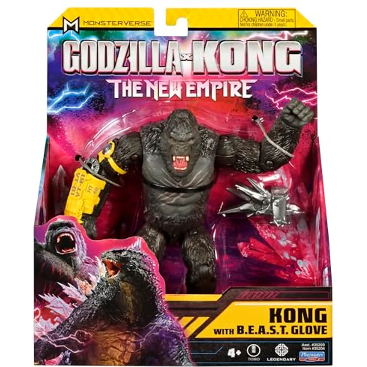 Playmates Toys Godzilla x Kong 15,2 cm Kong Figur mit detailgetreuem B.E.A.S.T. Handschuh, bewegliche Gelenke für actionreiche Spielmöglichkeiten – Bild 4