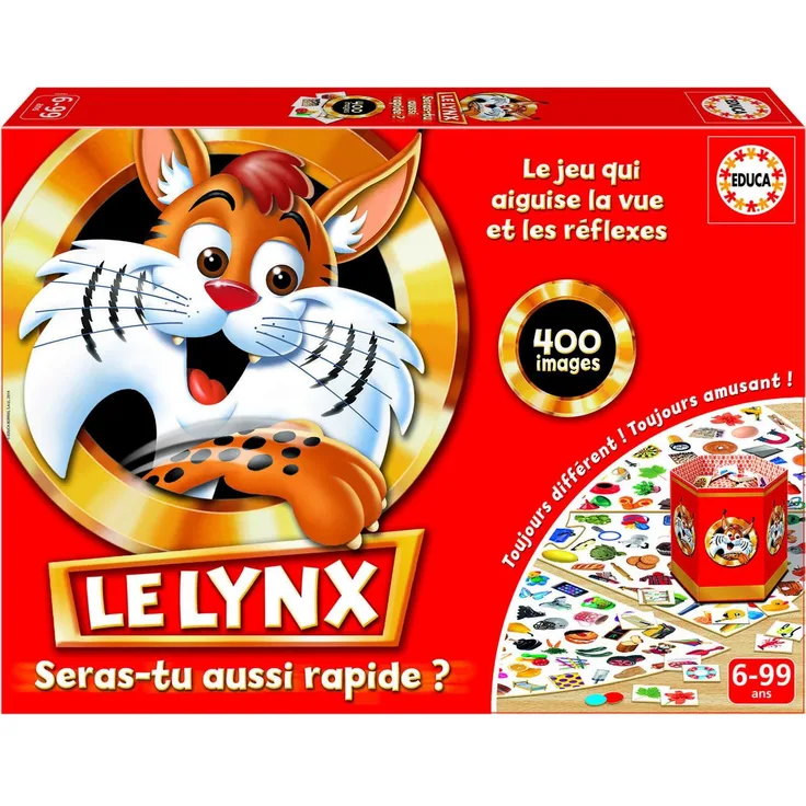 Educa Le LYNX 400 images (f), Kartenspiel mit 400 Bildern und interaktiver App für Tablets
