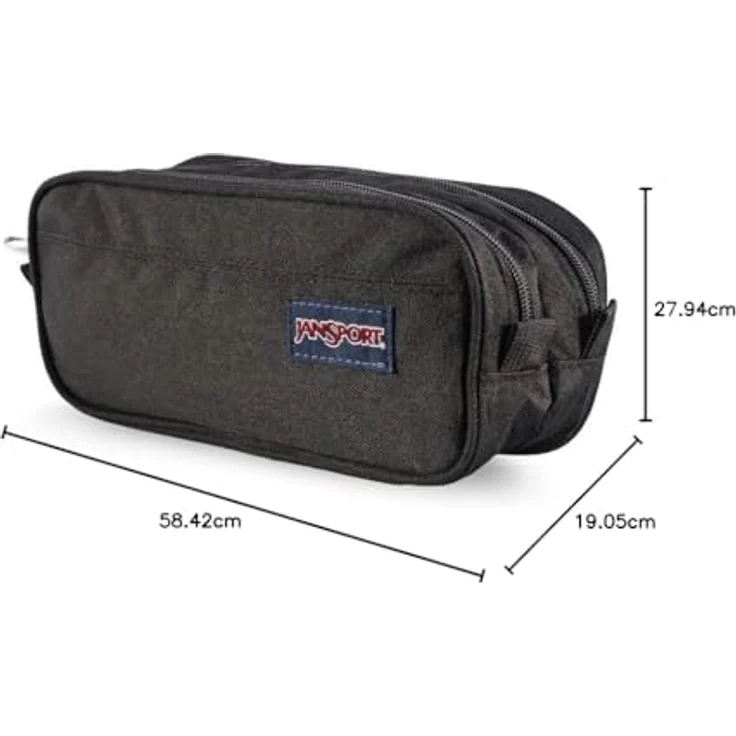 Jansport Schreibgeräteetui Large Accessory Pouch, mit zwei Hauptfächern, schlicht - blau – Bild 5