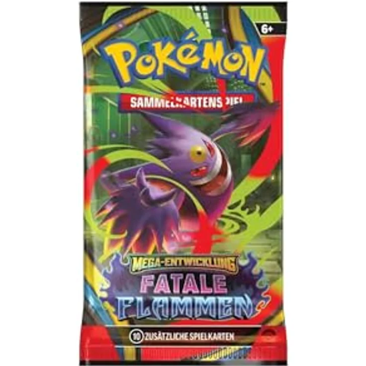Pokémon Pokémon-Sammelkartenspiel: Boosterpack-Display Mega-Entwicklung – Fatale Flammen, 36 Boosterpacks mit Mega-Skaraborn-ex und Mega-Schlapor-ex – Bild 4