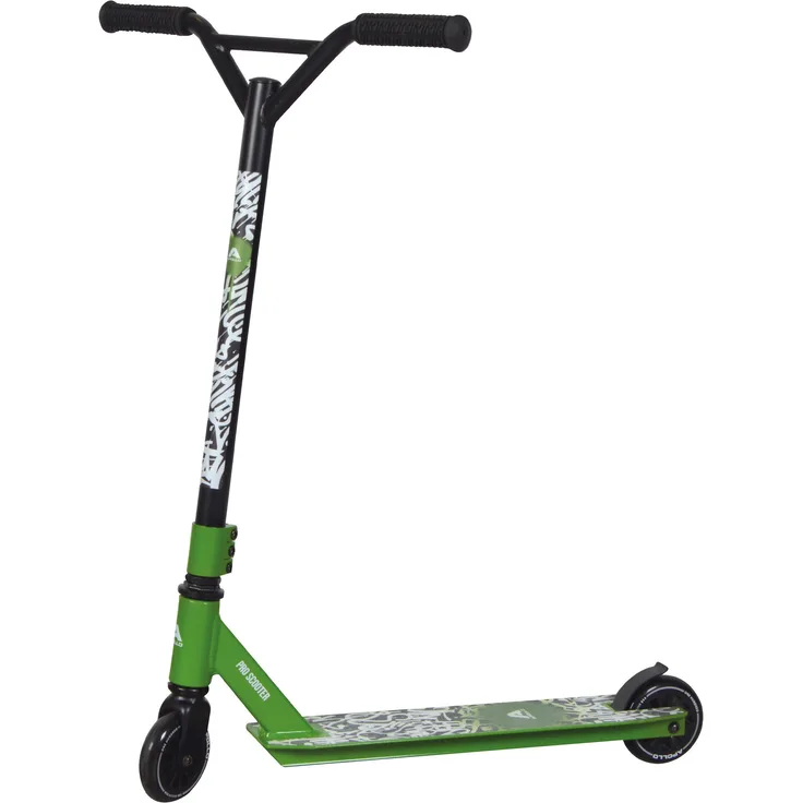 Apollo Stuntscooter Graffiti Pro 4.0 - Funscooter mit ABEC9 Kugellagern - Freestyle Roller, Schwarz/Graffiti