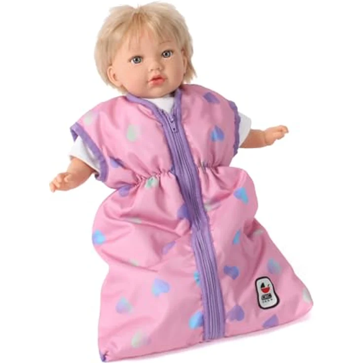 CHIC2000 Puppen Schlafsack, komfortabler Schlafsack mit seitlichem Reißverschluss, für Puppen bis 55 cm – Bild 3