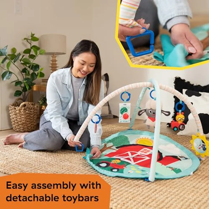 Baby Einstein Happy Harvest Touch & Feel Activity Gym, Spielbogen mit Soundeffekten und 5 sensorischen Überraschungen – Bild 8