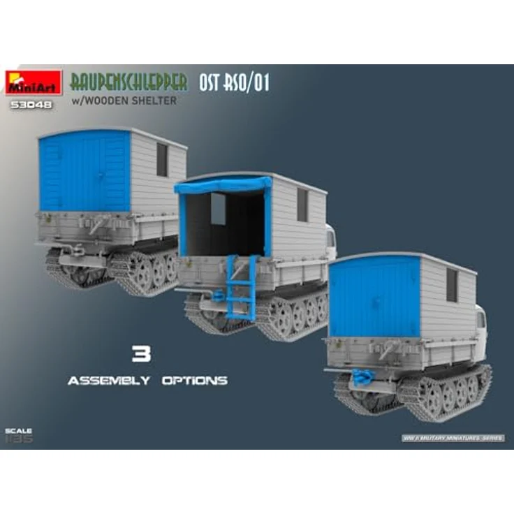MiniArt 53048 RSO/01, Modellfahrzeug 1:35 mit Holzfahrerhaus und geätzten Messingteilen – Bild 7