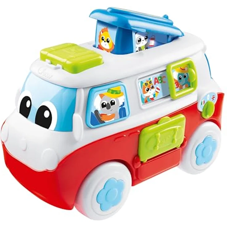 Chicco Van Life, zweisprachiges Lernspielzeug Wohnmobil mit 6 interaktiven Tasten, Melodien und Geschichten auf Italienisch und Englisch, für Kinder von 1-3 Jahren – Bild 1