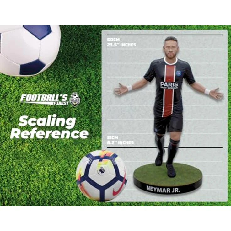 SoccerStarz Footballs Finest Neymar Jr Statue, 1:3 Sammlerstück in Paris Saint-Germain Heimtrikot, 60 cm, limitierte Auflage – Bild 3