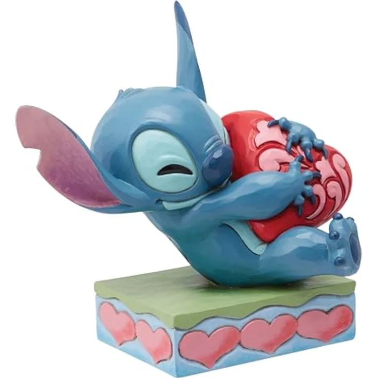 Enesco Stitch Dekorative Figur Umarmung Herz, 13x14x9 cm, mehrfarbig, Disney Traditions Lilo und Stitch – Bild 5