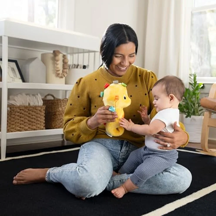 Baby Einstein Sea Dreams Seepferdchen, Einschlafhilfe mit Cry-Reply Technologie, Lichtbauch, Ozeanklängen & Klassik, Gelb – Bild 2