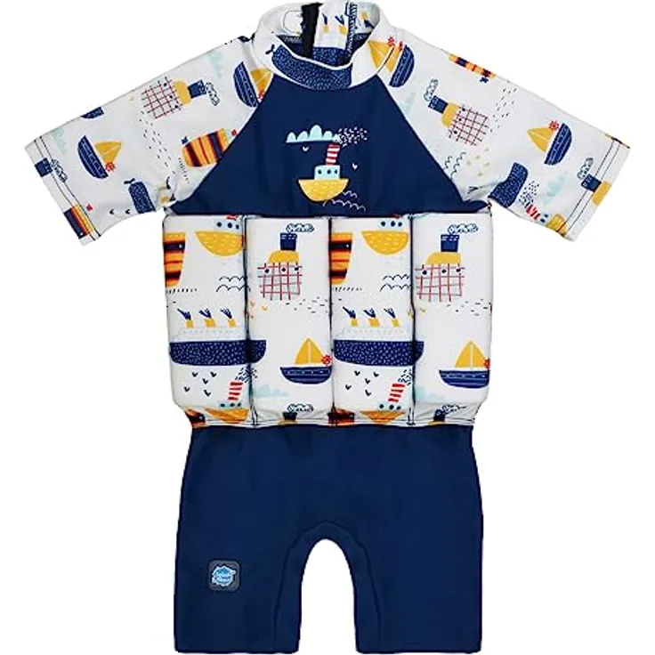 Splash About Float-Anzug mit Ärmeln, Tug Boats, 1-2 Jahre