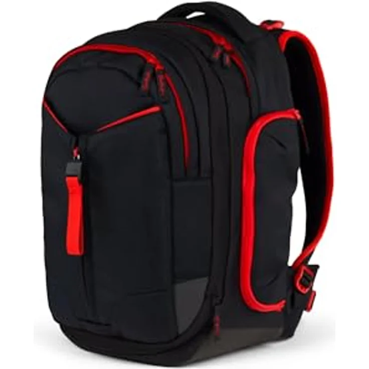Satch Schulrucksack Match 2 - Schultasche, Rucksack für die Schule, Schulranzen - Ergonomisch anpassbar, reflektierende Elemente, Laptop-Fach, wasserabweisend (schwarz) – Bild 3