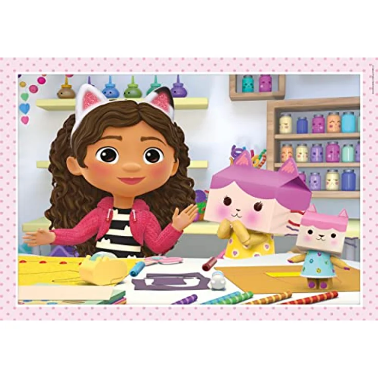 Clementoni Dreamworks Gabby's Dollhouse - 4 Puzzle mit 12, 16, 20 & 24 Teilen für Kinder ab 3 Jahren, Kinderpuzzle mit besonderer Leuchtkraft, 21524 von Clementoni – Bild 4