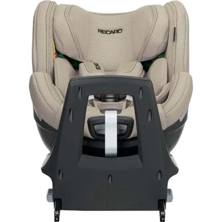 Recaro Reboard-Kindersitz Xenon 1, drehbar mit Isofix-Basis und Sitzverkleinerer für Kinder von 0-7 Jahren, Elegant Beige – Bild 4